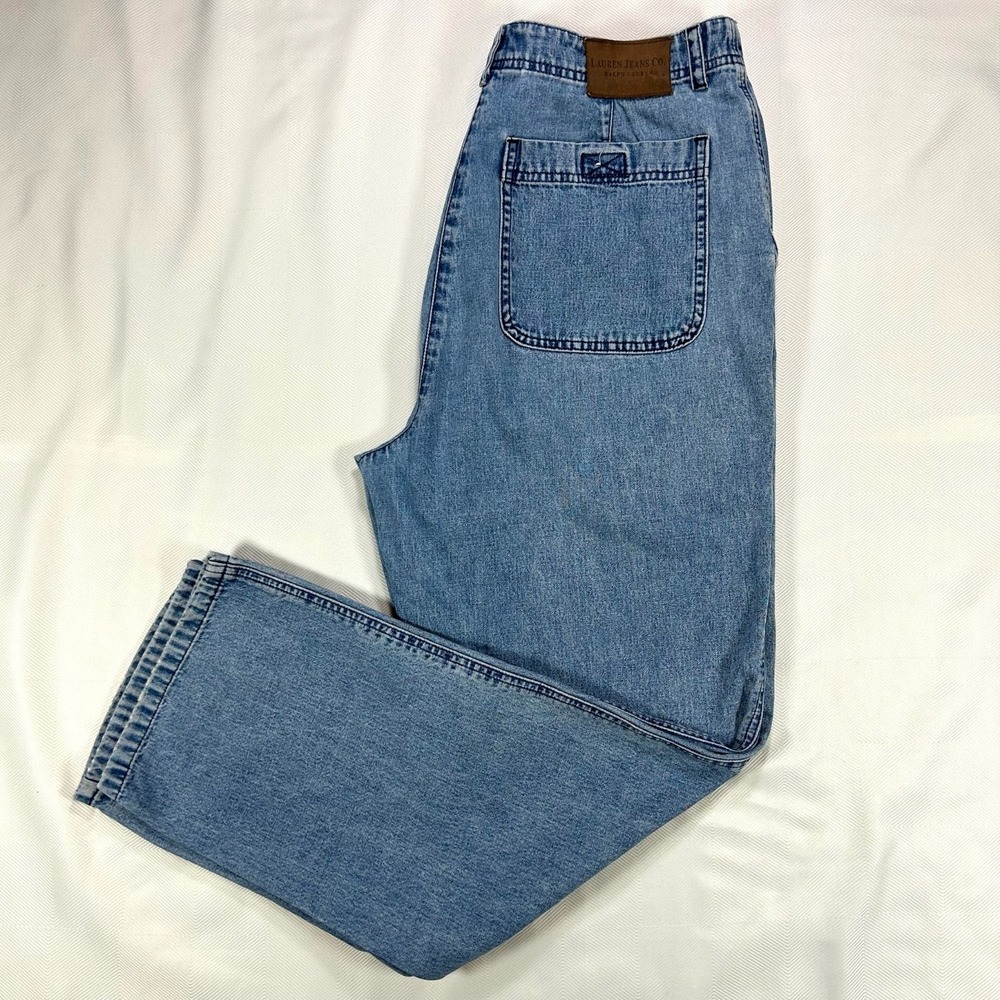 VTG LAUREN JEANS Co. Ralph Lauren Wide Leg Women's Size 14 (35" x 30") Y2K